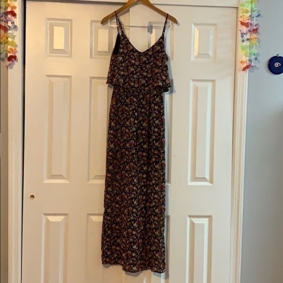 Express‎ Black Floral Maxi Dress Small - Picture 8 of 8